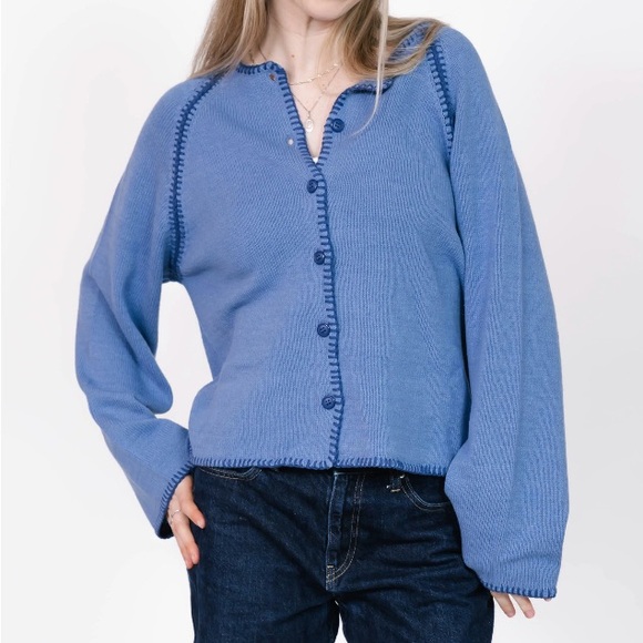 Smash + Tess Sweaters - Smash + Tess Rhea Cardigan in Blue Combo